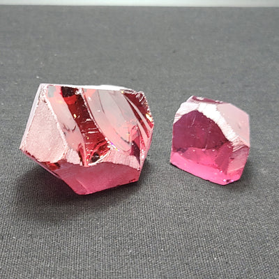 Nanosital Simulated Rhodolite Lab Created Faceting Rough for Gem Cutting - #A-2462 - Various Sizes #BEGIN