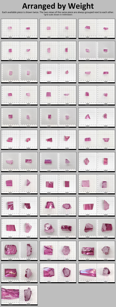 Rose Cubic Zirconia Faceting Rough for Gem Cutting - Various Sizes #BEGIN