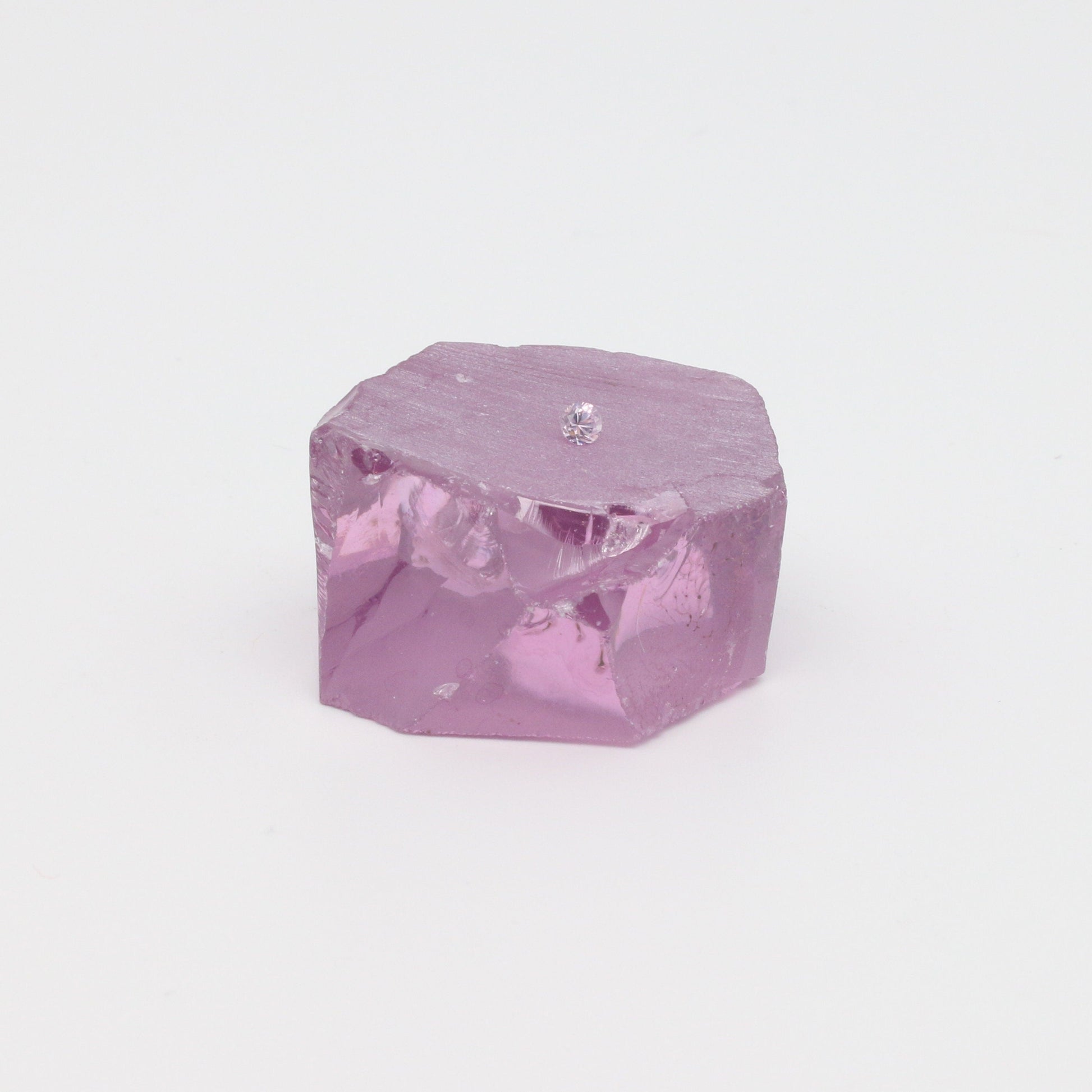 Royal Diamond Cubic Zirconia Faceting Rough for Gem Cutting - Various Sizes #BEGIN