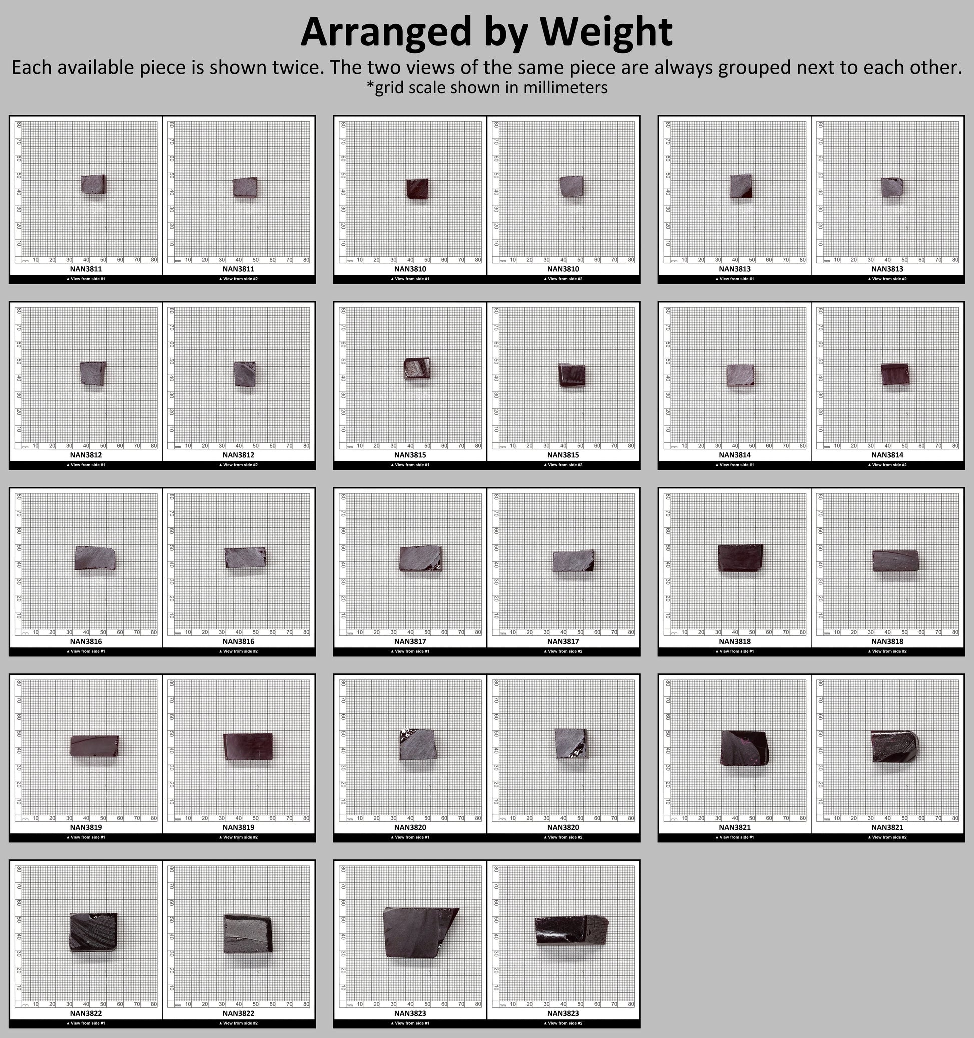 Nanosital Simulated Ruby (Included)  Lab Created Faceting Rough for Gem Cutting - #Z-349 - Various Sizes : #BEGIN