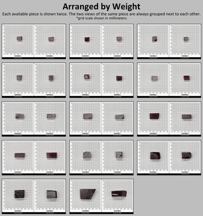 Nanosital Simulated Ruby (Included)  Lab Created Faceting Rough for Gem Cutting - #Z-349 - Various Sizes : #BEGIN