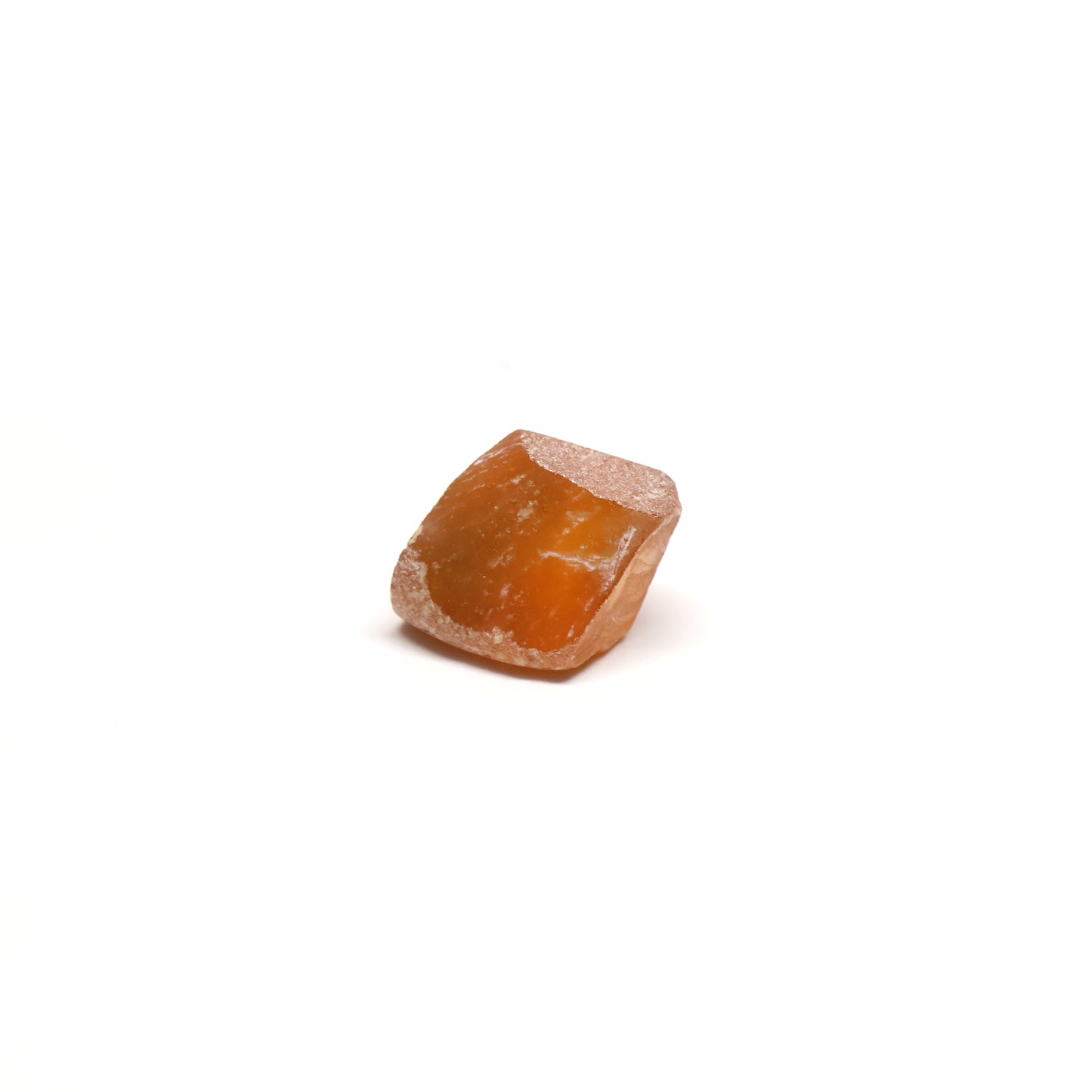 Dark Orange Synthetic Rutile Grade A - Faceting Rough