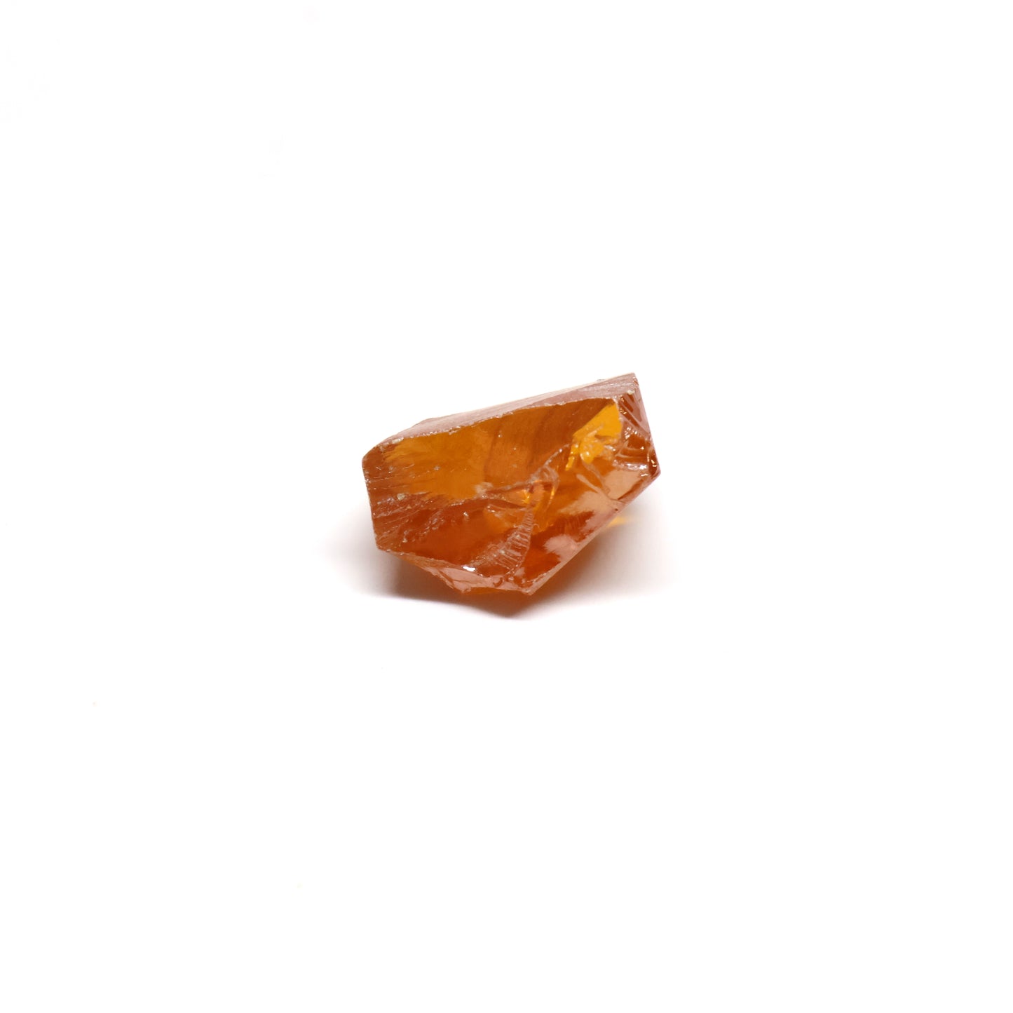 Dark Orange Synthetic Rutile Grade A - Faceting Rough