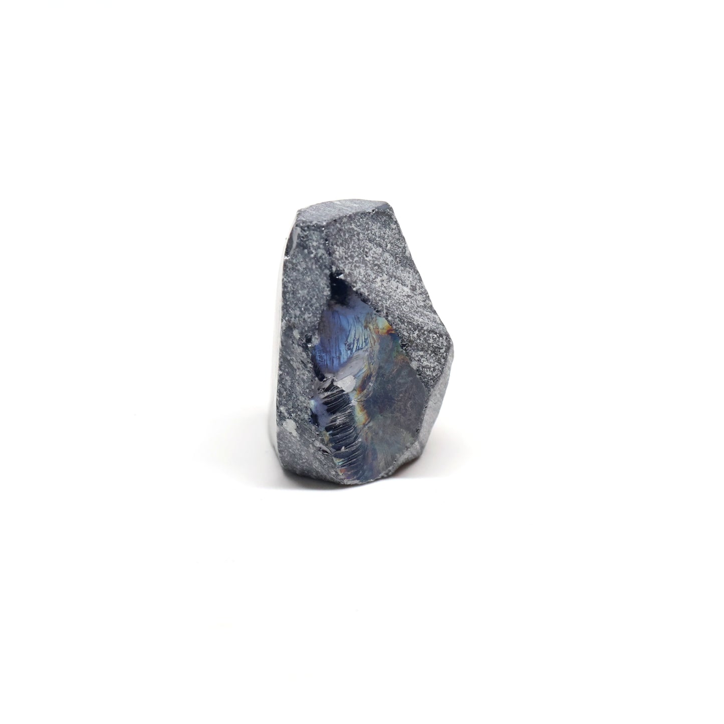 Dark Blue Synthetic Rutile Grade A - Faceting Rough