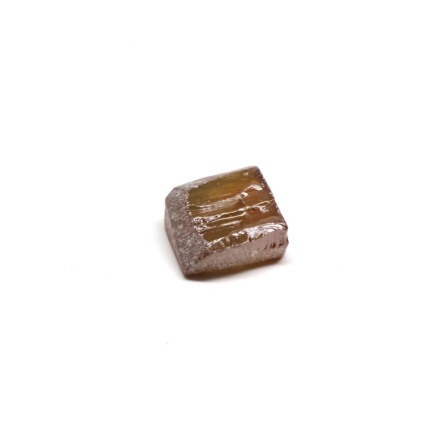 Dark Honey Synthetic Rutile Grade A - Faceting Rough