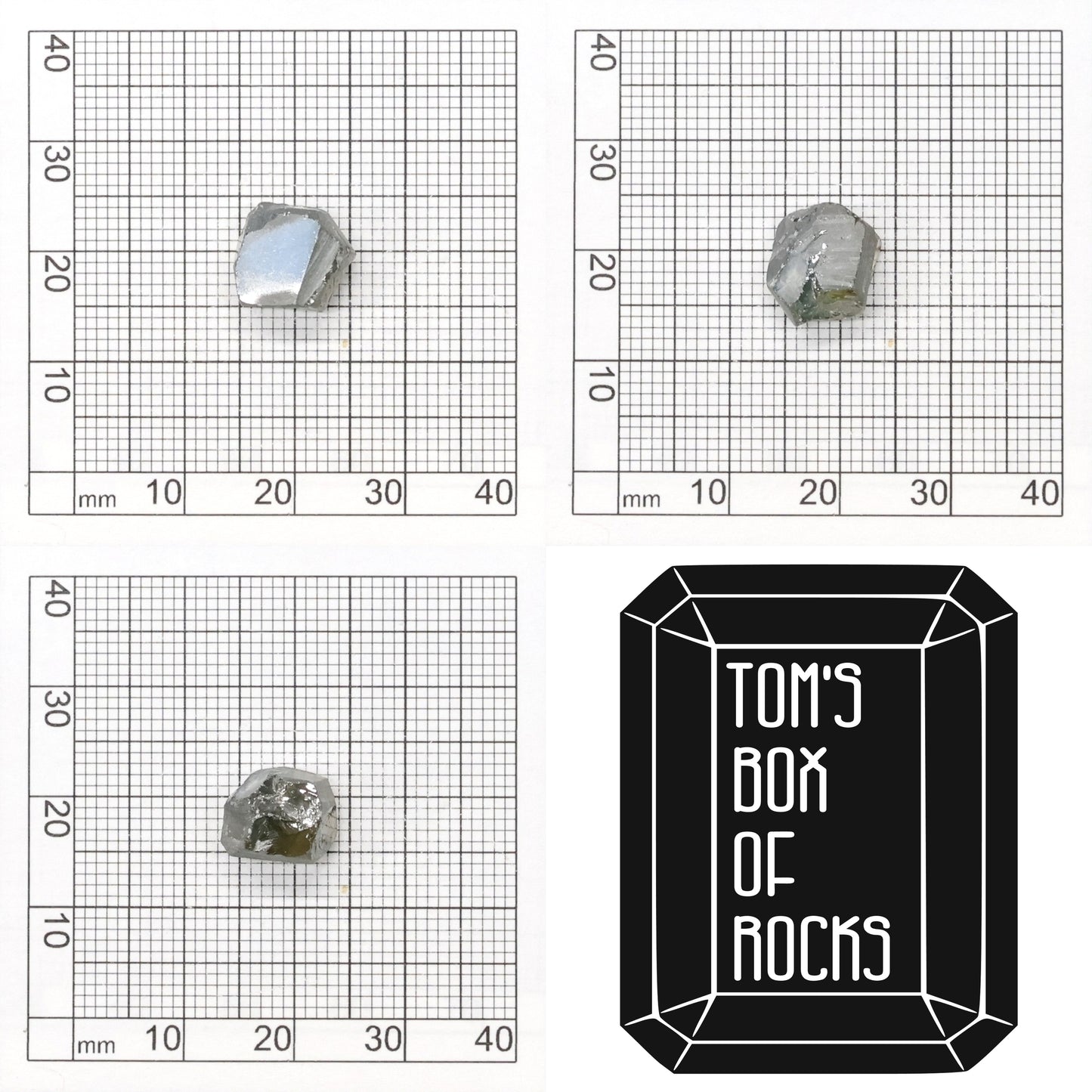 Grey Synthetic Rutile Grade A - Faceting Rough