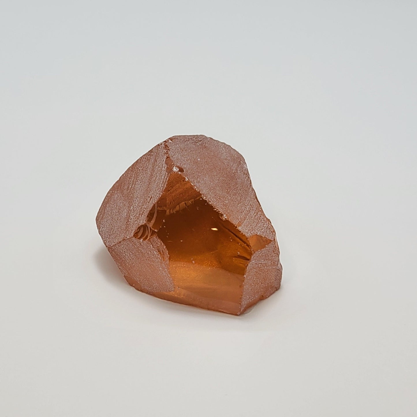 Nanosital Simulated Salmon Lab Created Faceting Rough for Gem Cutting - #A-1076 - Various Sizes #BEGIN