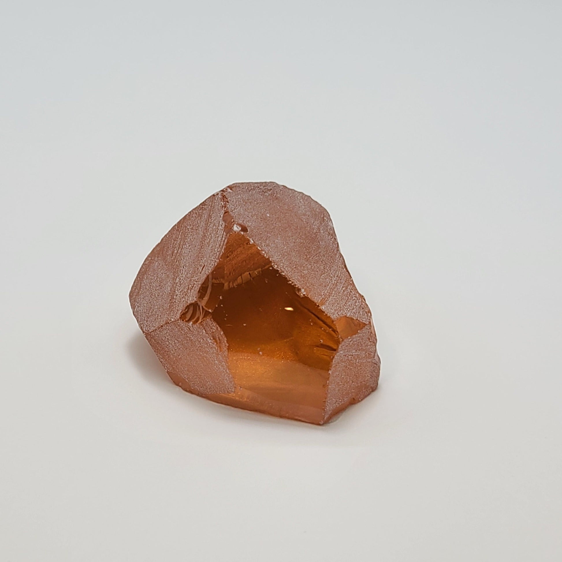 Nanosital Simulated Salmon Lab Created Faceting Rough for Gem Cutting - #A-1076 - Various Sizes #BEGIN