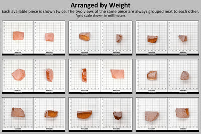 Nanosital Simulated Salmon Lab Created Faceting Rough for Gem Cutting - #A-1076 - Various Sizes #BEGIN