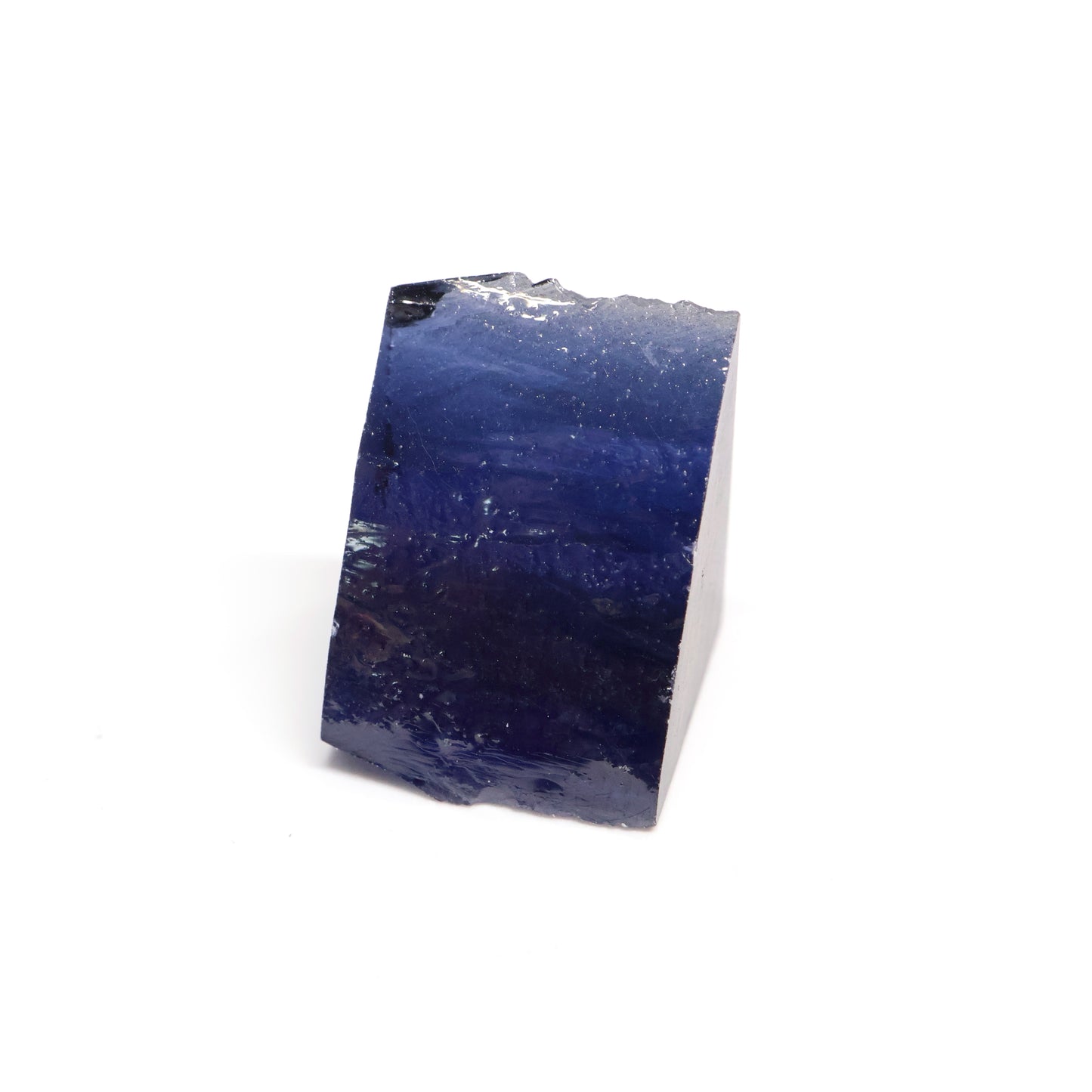 Dark Blue Czochralski Pulled Sapphire - Grade A - Faceting Rough