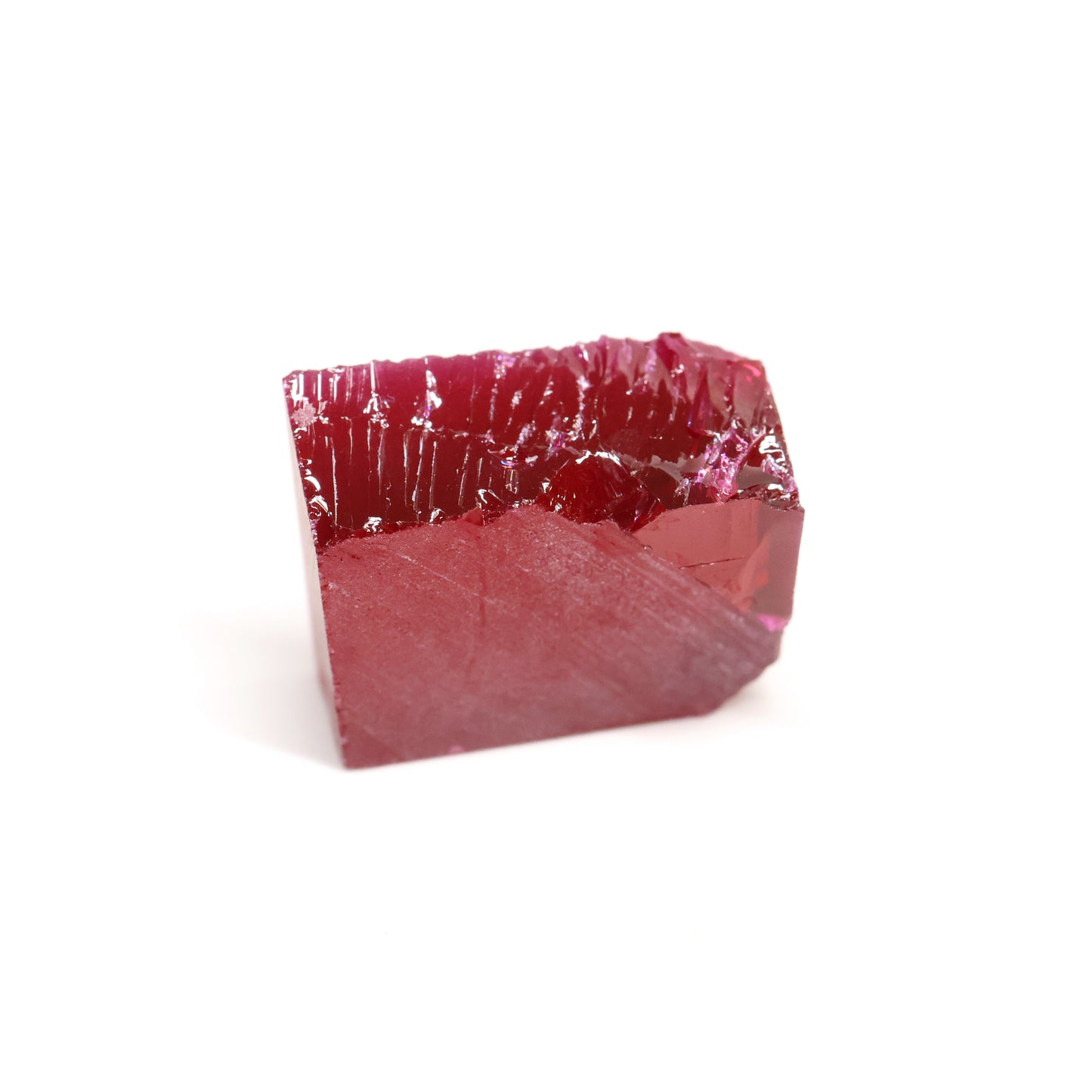 Pigeon Blood Red  Czochralski Pulled Ruby - Grade A - Faceting Rough