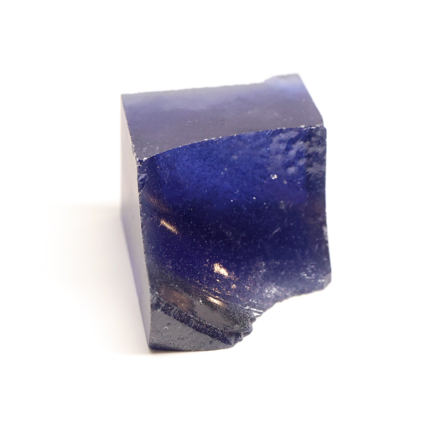 Medium Blue Czochralski Pulled Sapphire - Grade A - Faceting Rough