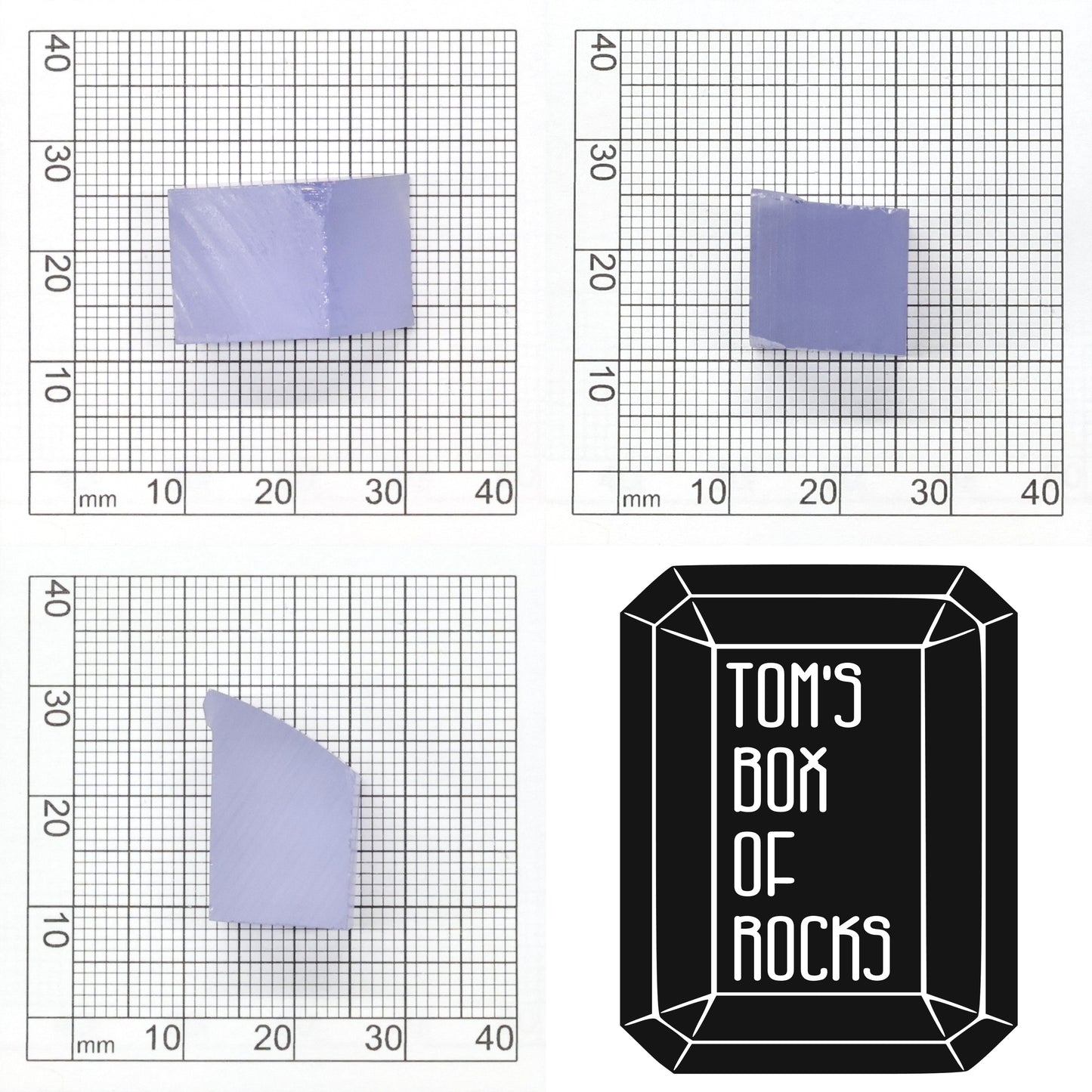 Extra Light Blue Czochralski Pulled Sapphire - Grade A - Faceting Rough