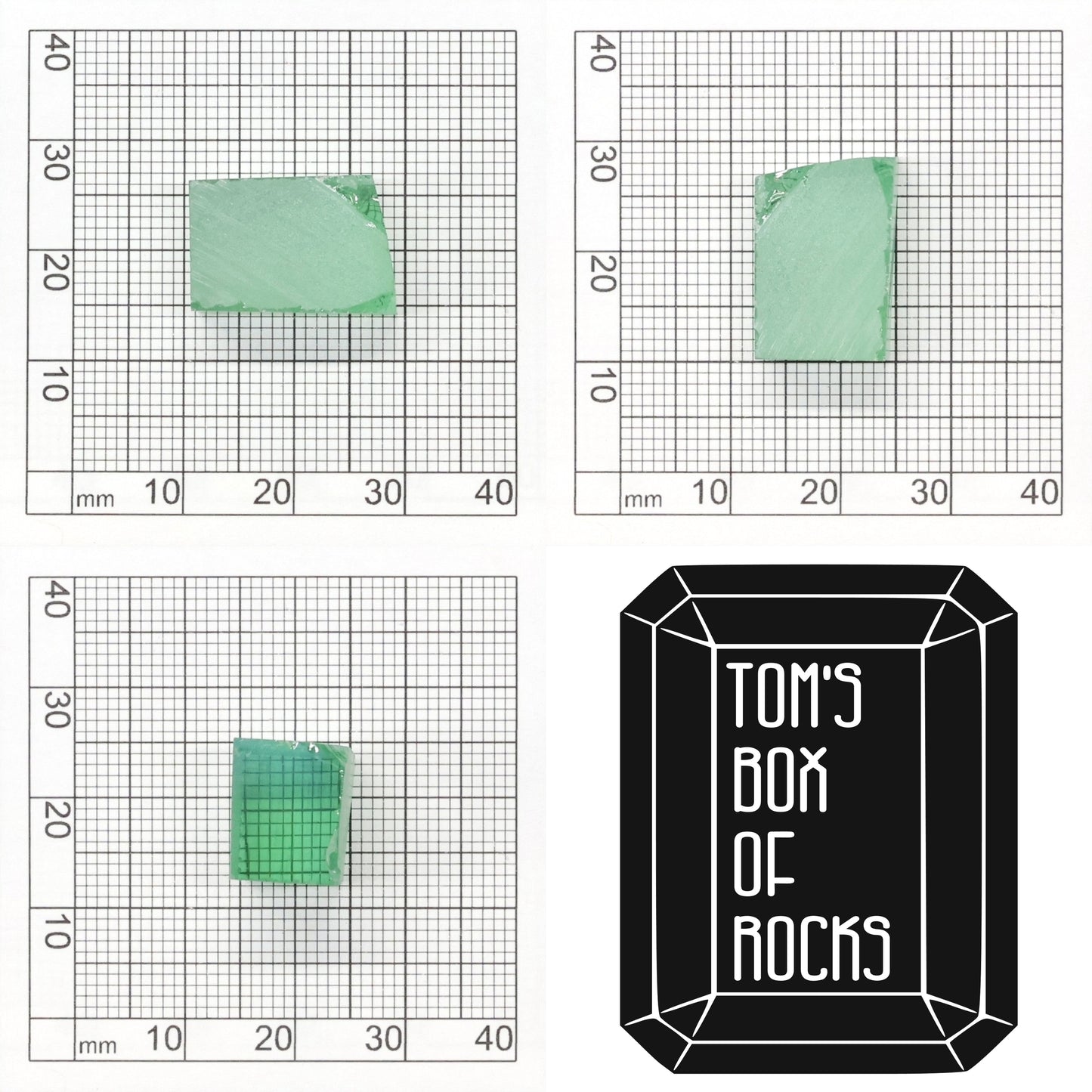 Mint Green Czochralski Pulled Sapphire - Grade A - Faceting Rough