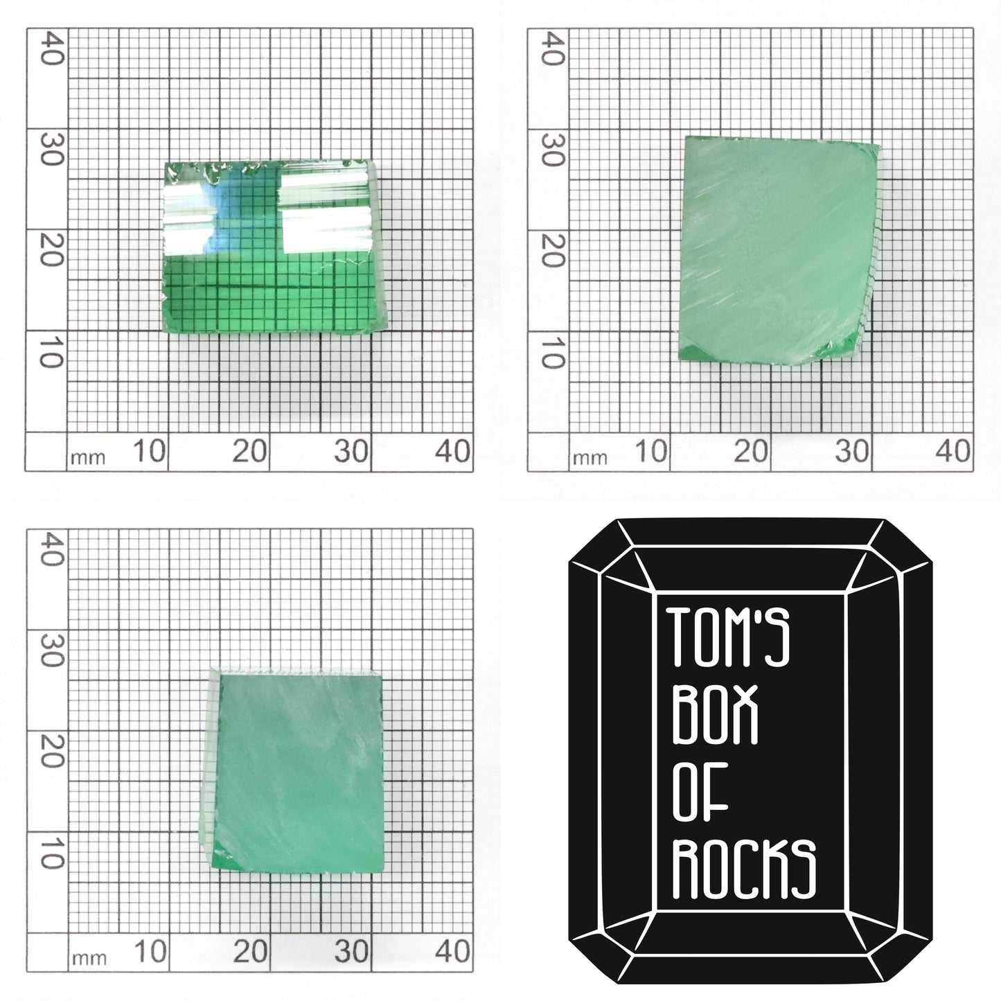 Mint Green Czochralski Pulled Sapphire - Grade A - Faceting Rough