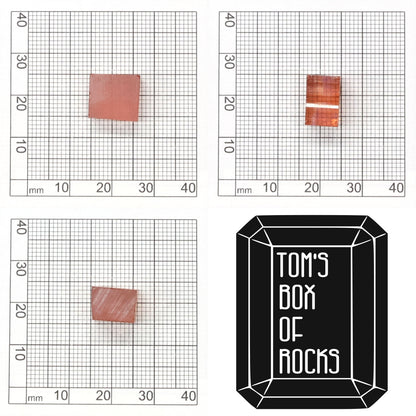 Orange Czochralski Pulled Sapphire - Grade A - Faceting Rough