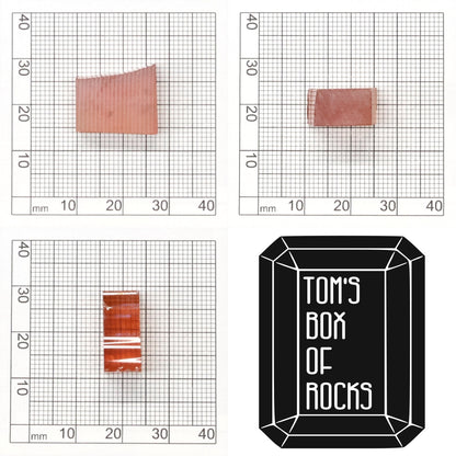 Orange Czochralski Pulled Sapphire - Grade A - Faceting Rough