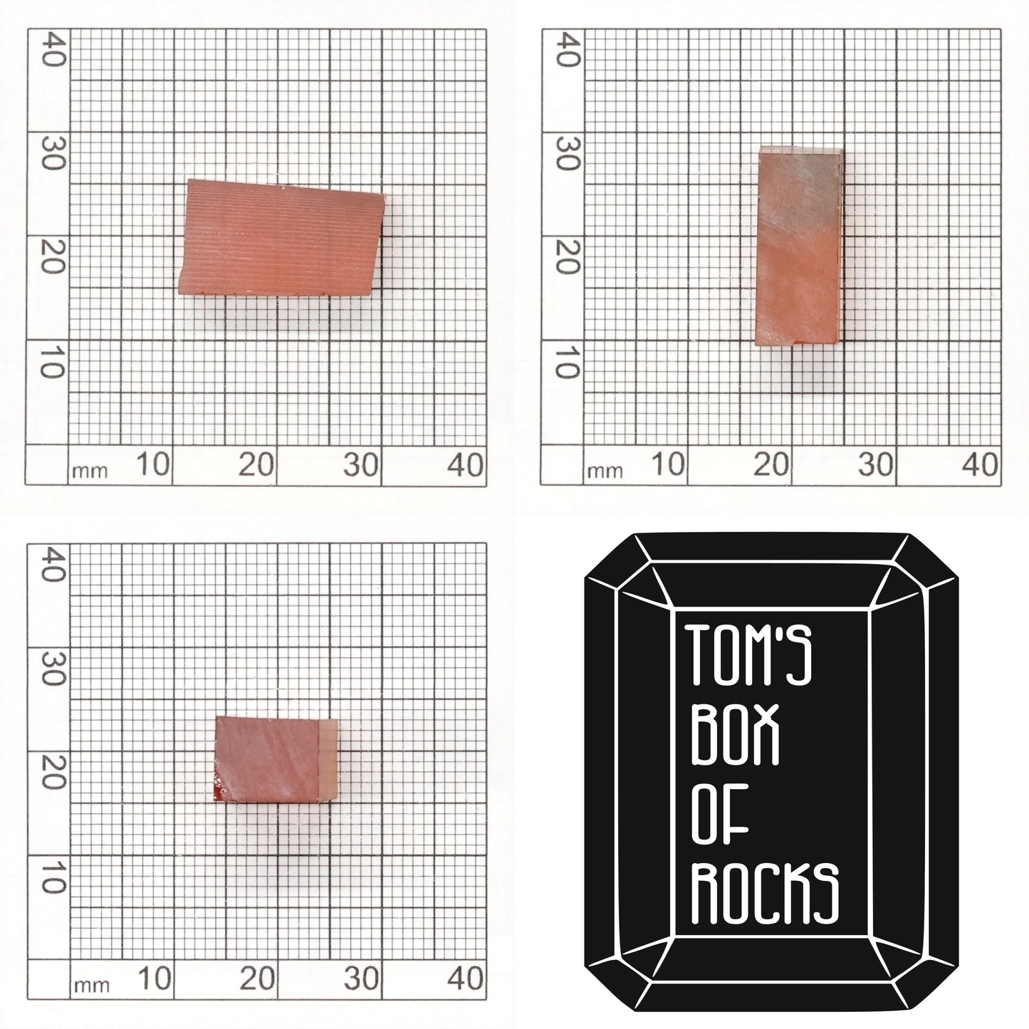 Orange Czochralski Pulled Sapphire - Grade A - Faceting Rough