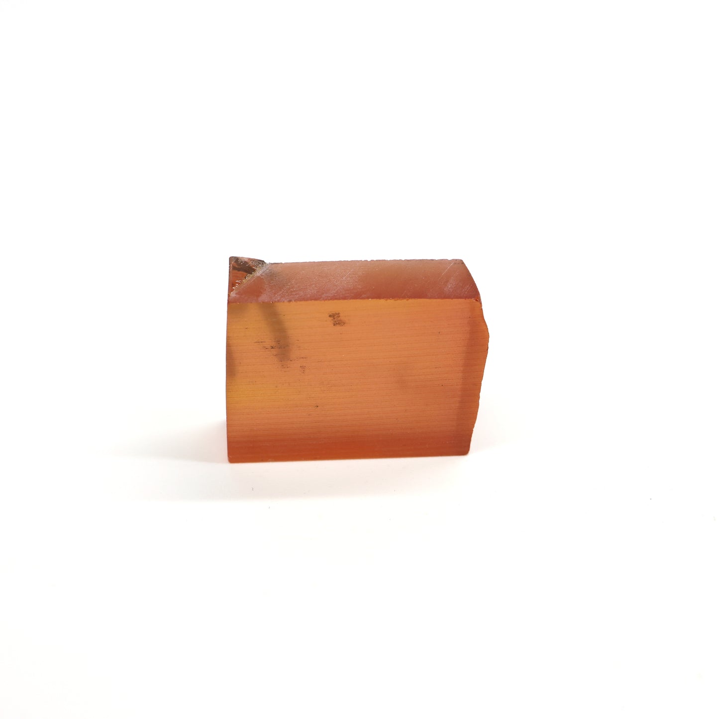 Orange Czochralski Pulled Sapphire - Grade A - Faceting Rough