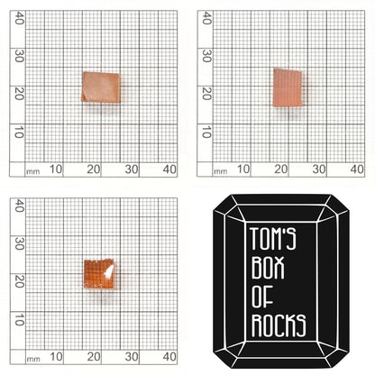 Orange Czochralski Pulled Sapphire - Grade A - Faceting Rough