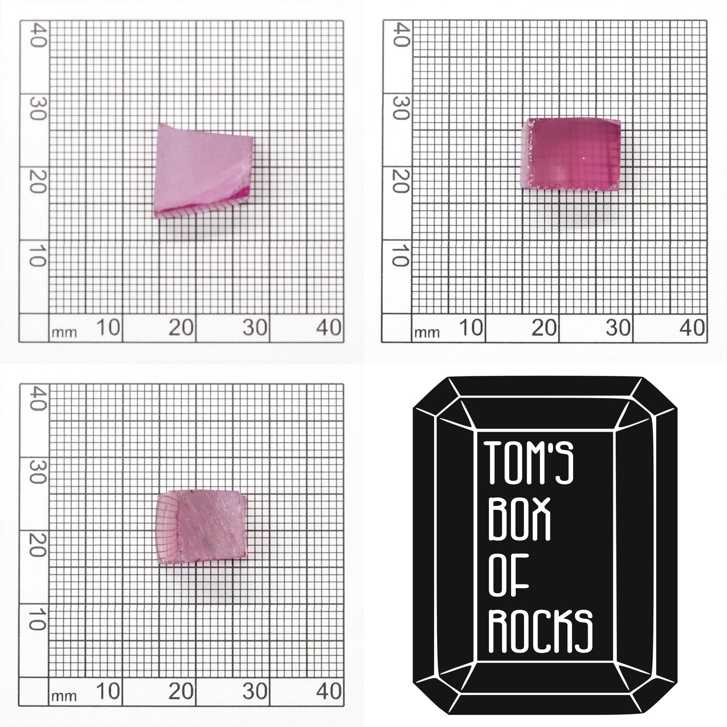 Vivid Pink Czochralski Pulled Sapphire - Grade A - Faceting Rough
