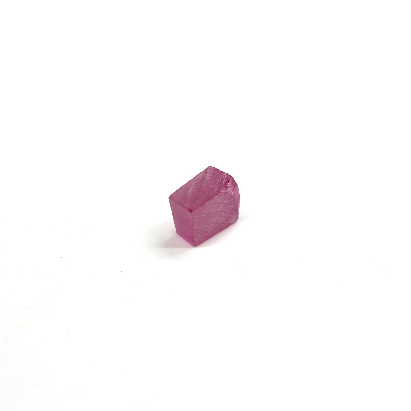 Vivid Pink Czochralski Pulled Sapphire - Grade A - Faceting Rough