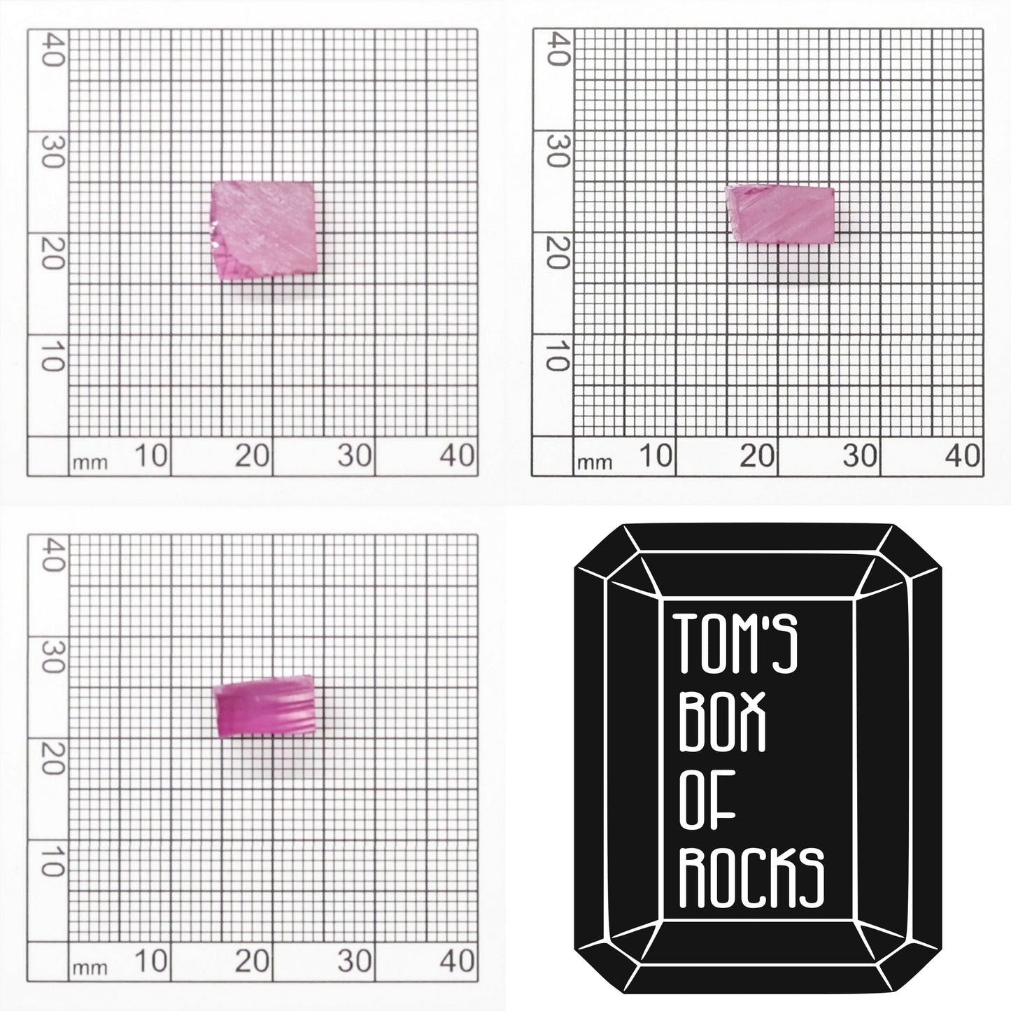Vivid Pink Czochralski Pulled Sapphire - Grade A - Faceting Rough