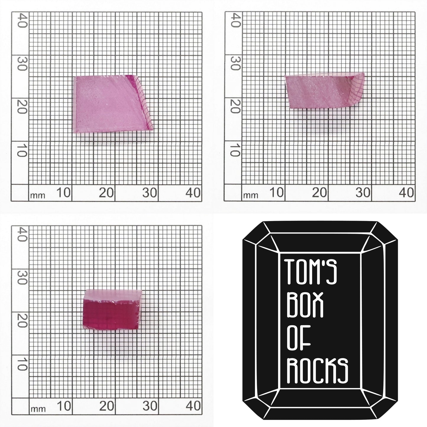 Vivid Pink Czochralski Pulled Sapphire - Grade A - Faceting Rough