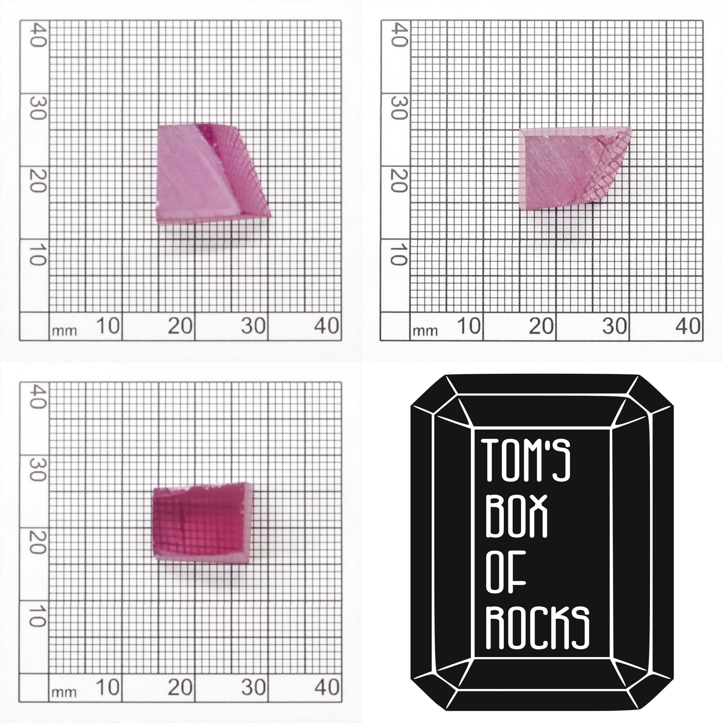 Vivid Pink Czochralski Pulled Sapphire - Grade A - Faceting Rough