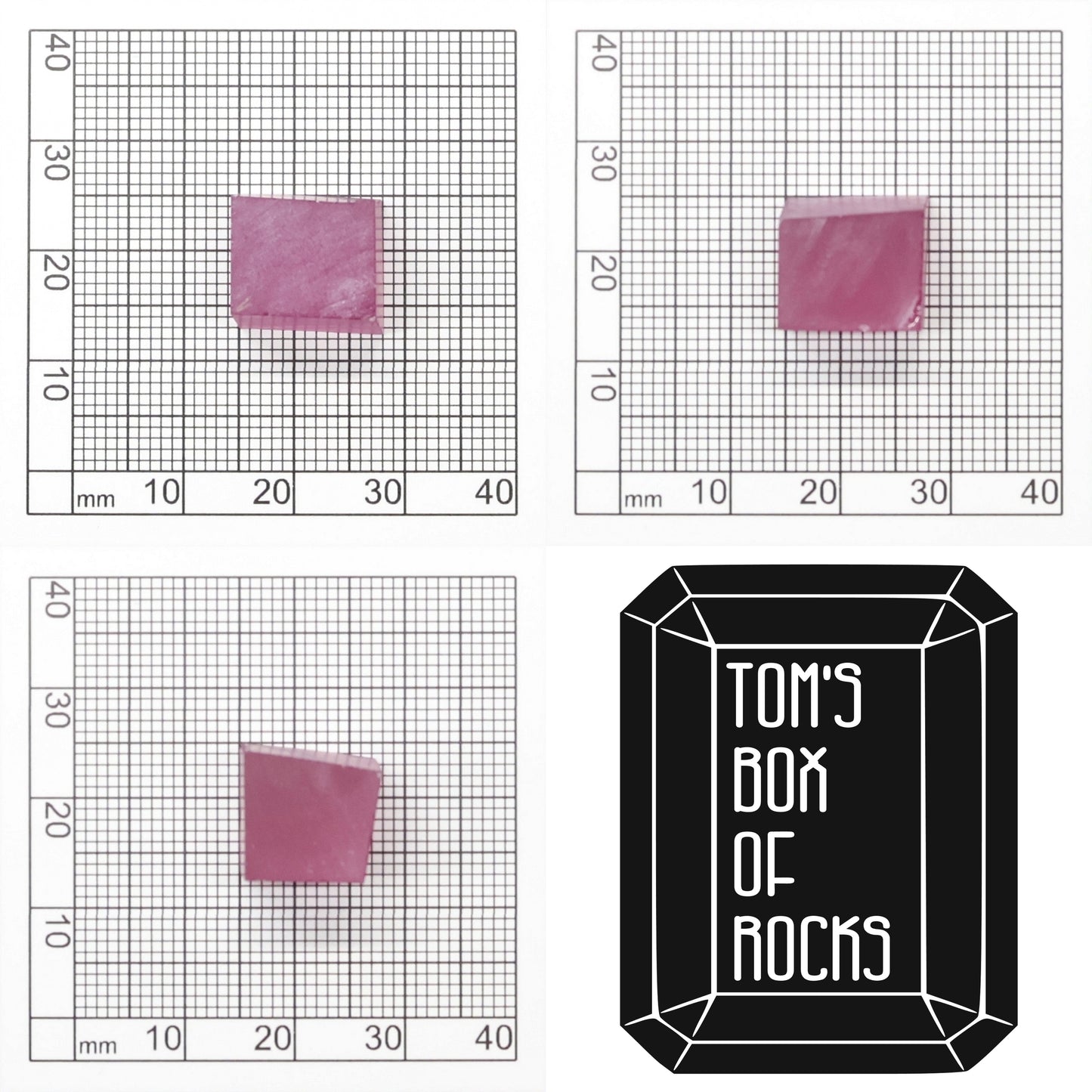 Vivid Pink Czochralski Pulled Sapphire - Grade A - Faceting Rough