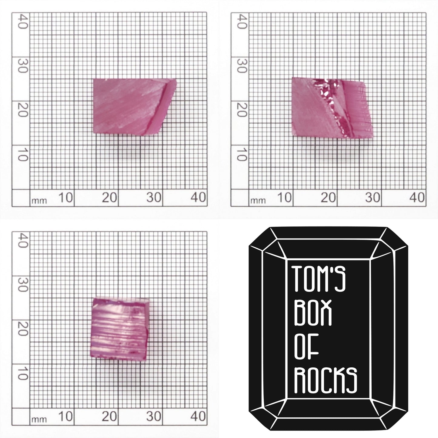 Vivid Pink Czochralski Pulled Sapphire - Grade A - Faceting Rough