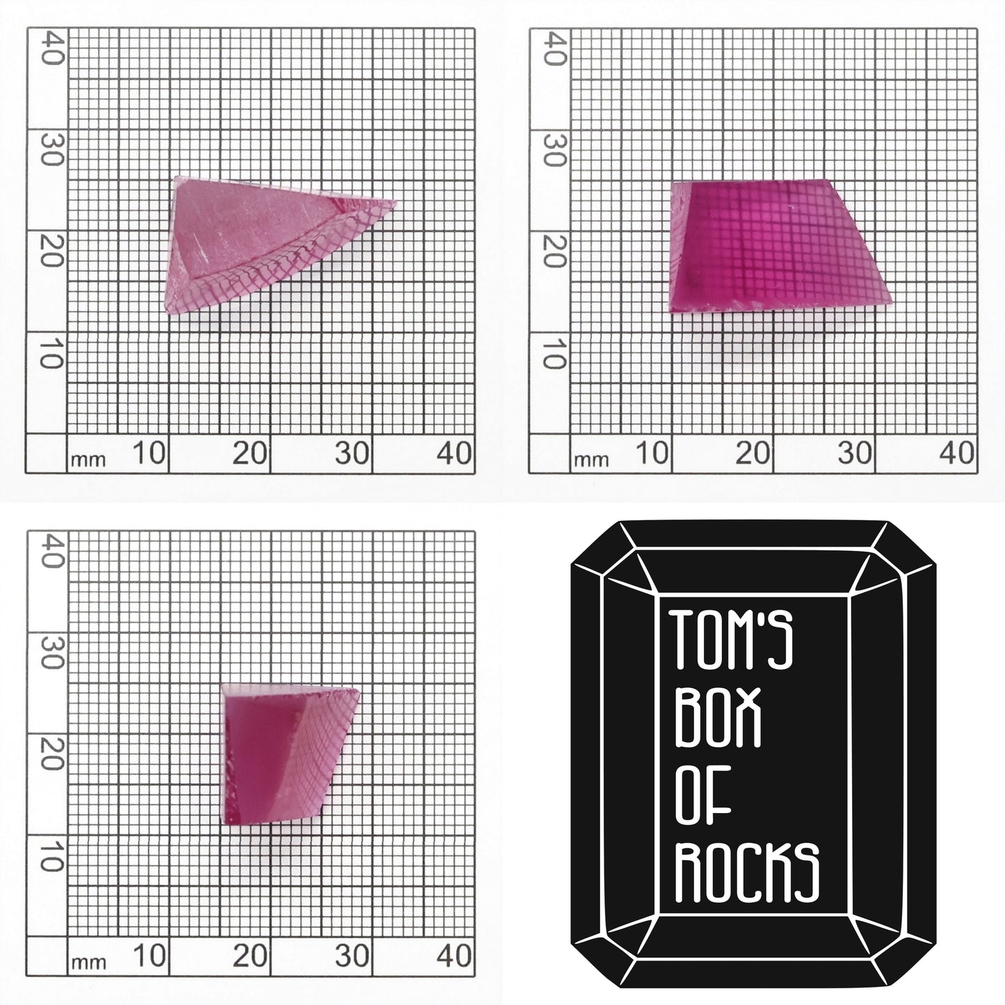 Vivid Pink Czochralski Pulled Sapphire - Grade A - Faceting Rough
