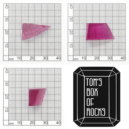 Vivid Pink Czochralski Pulled Sapphire - Grade A - Faceting Rough