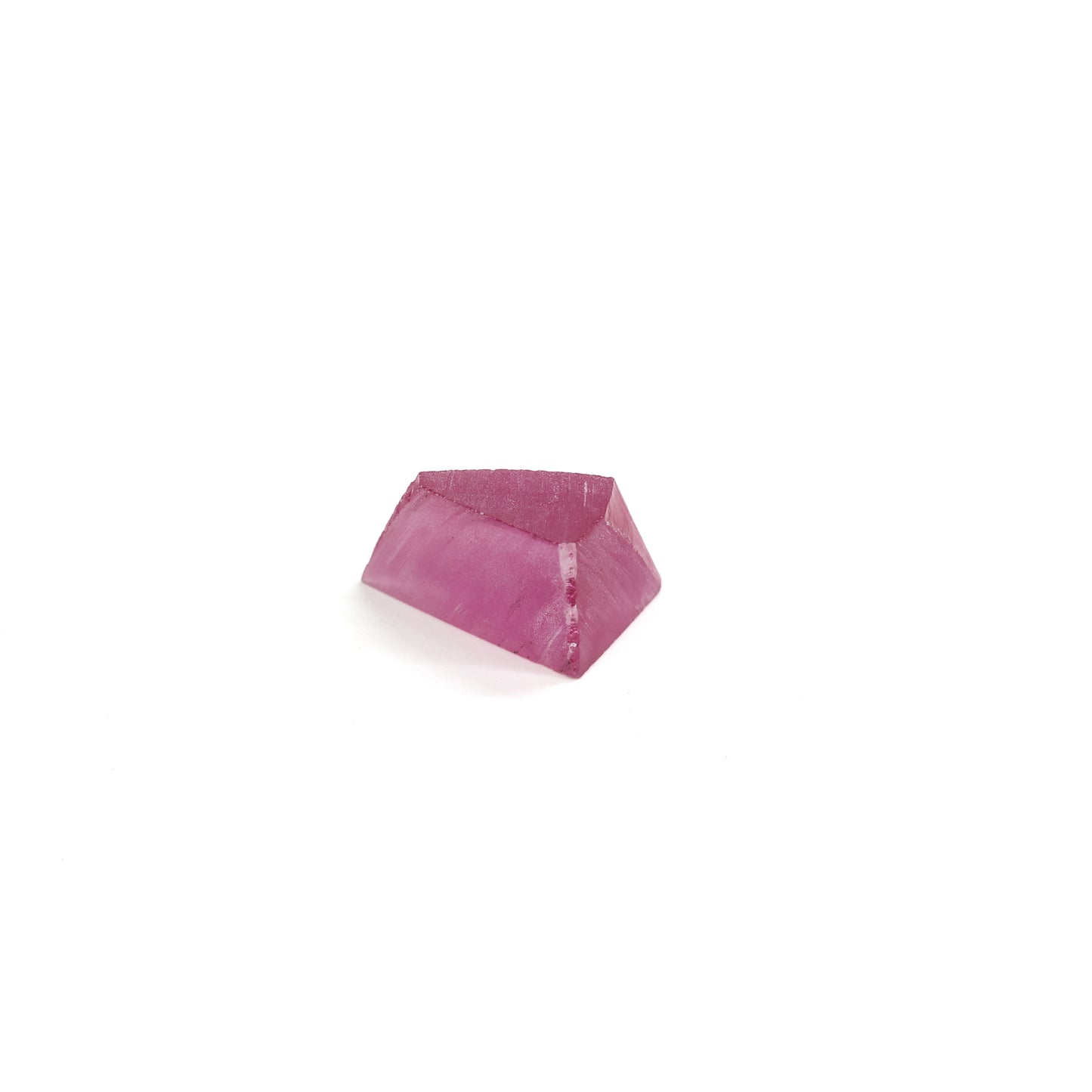 Vivid Pink Czochralski Pulled Sapphire - Grade A - Faceting Rough