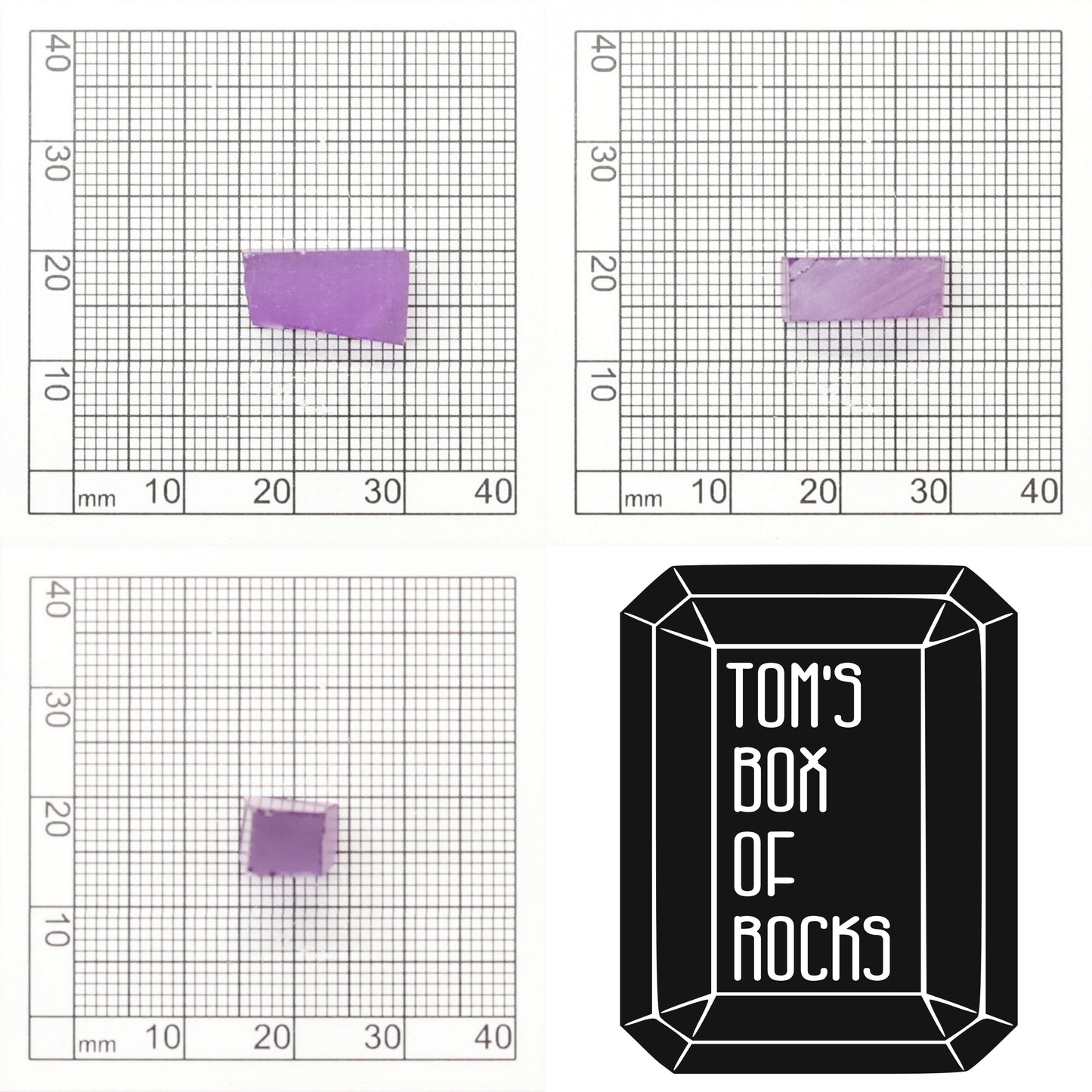 Purple Czochralski Pulled Sapphire (Bluish Hue) - Grade A - Faceting Rough