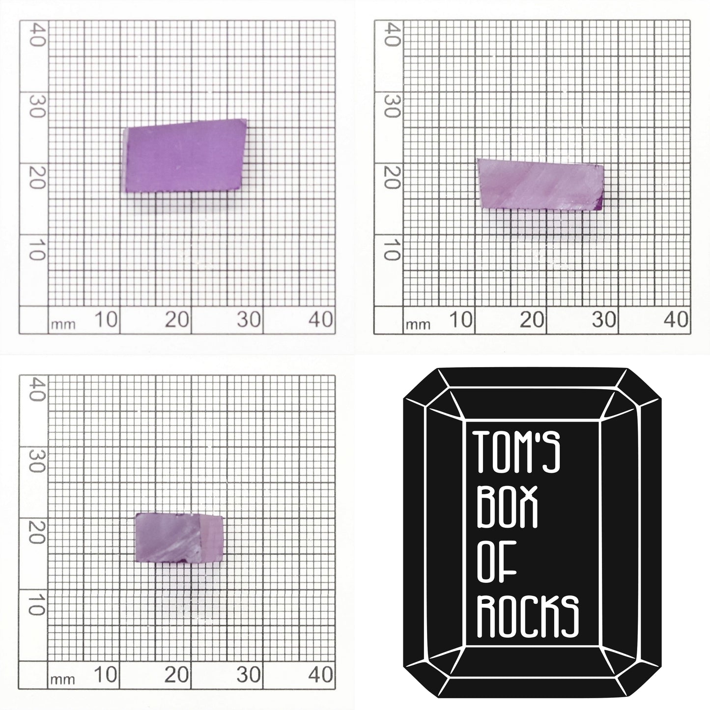 Purple Czochralski Pulled Sapphire (Bluish Hue) - Grade A - Faceting Rough