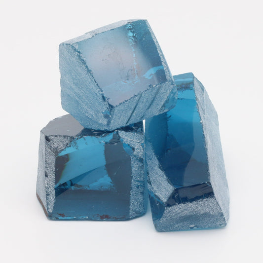 Nanosital Simulated Sky Blue Topaz Lab Created Faceting Rough for Gem Cutting - #A-111 - Various Sizes #BEGIN