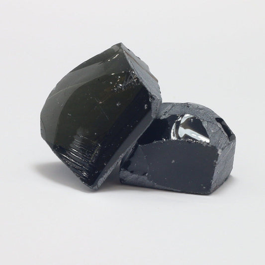 Nanosital Simulated Smoky Quartz Lab Created Faceting Rough for Gem Cutting - #A-4235 - Various Sizes #BEGIN