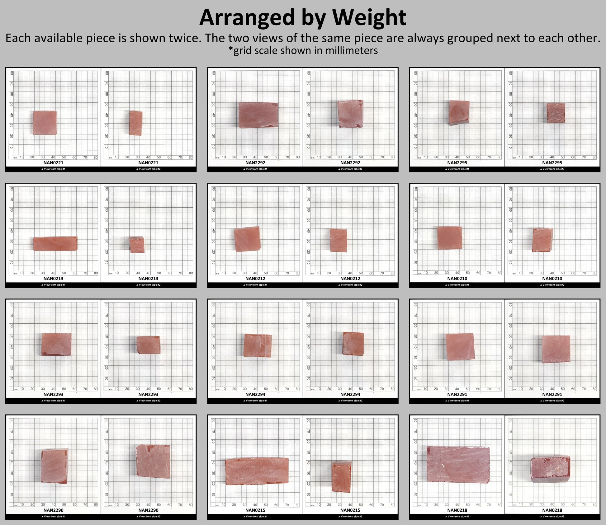 Nanosital Simulated Sweet Dreams Lab Created Faceting Rough for Gem Cutting - #600 - Various Sizes #BEGIN