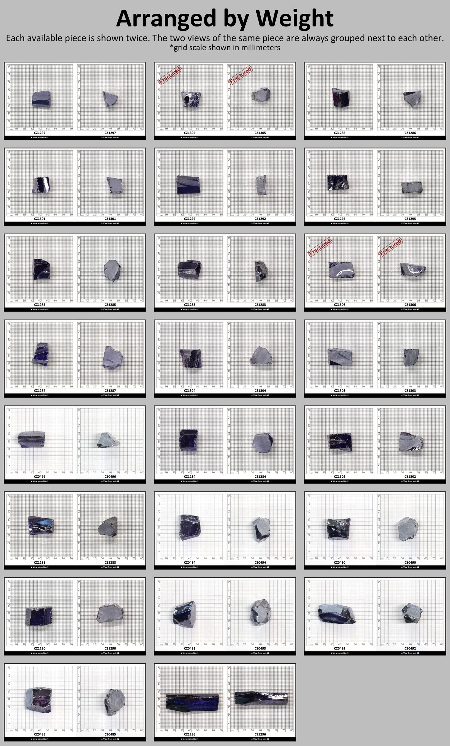 Tanzanite Cubic Zirconia Faceting Rough for Gem Cutting - Various Sizes #BEGIN