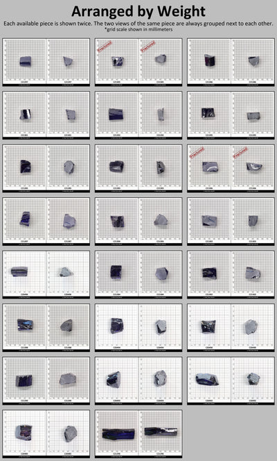 Tanzanite Cubic Zirconia Faceting Rough for Gem Cutting - Various Sizes #BEGIN