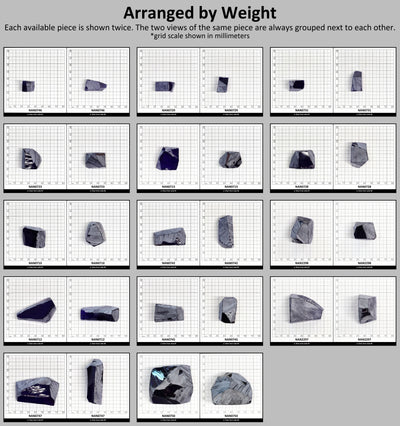 Nanosital Simulated Tanzanite Lab Created Faceting Rough for Gem Cutting - #124 - Various Sizes #BEGIN