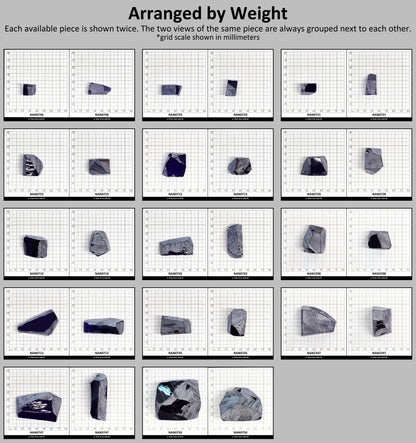 Nanosital Simulated Tanzanite Lab Created Faceting Rough for Gem Cutting - #124 - Various Sizes #BEGIN
