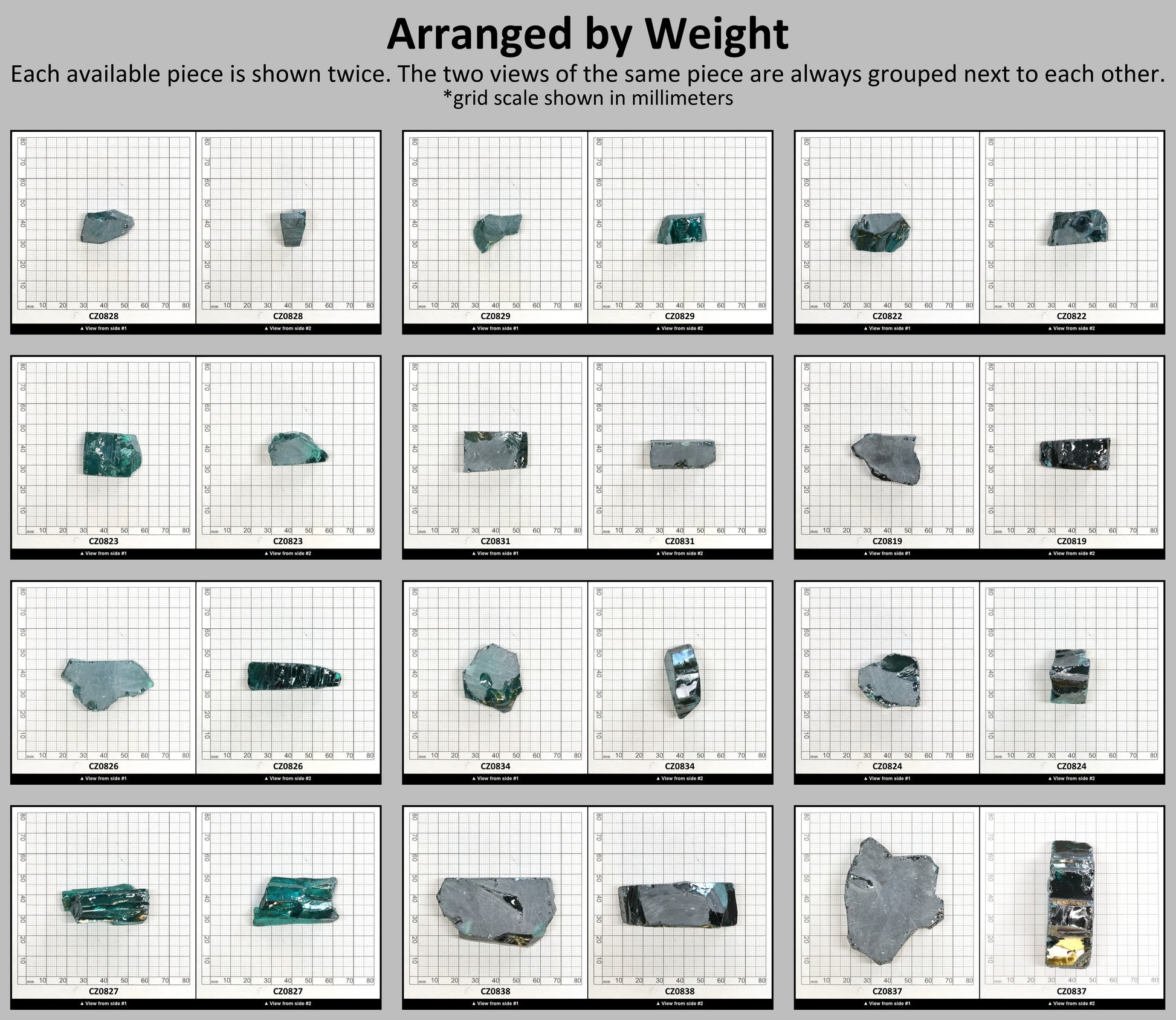 Teal Cubic Zirconia Faceting Rough for Gem Cutting - Various Sizes #BEGIN