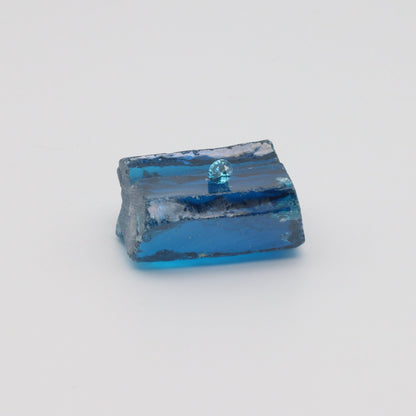 Blue Topaz Cubic Zirconia Faceting Rough for Gem Cutting - Various Sizes : #BEGIN
