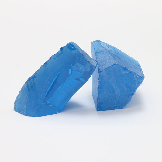 Nanosital Simulated Ultramarine Lab Created Faceting Rough for Gem Cutting - #A-7408 - Various Sizes #BEGIN