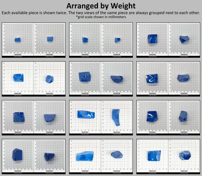 Nanosital Simulated Ultramarine Lab Created Faceting Rough for Gem Cutting - #A-7408 - Various Sizes #BEGIN