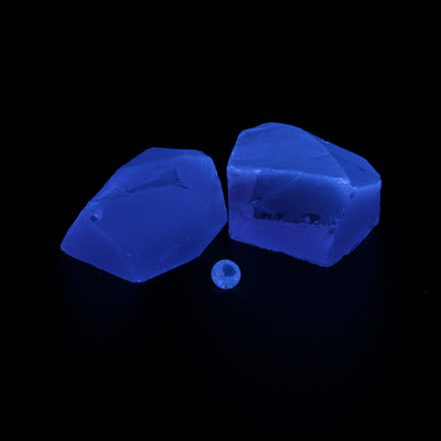 UV Reactive Nanosital #E-271  Lab Created Faceting Rough for Gem Cutting - Various Sizes #BEGIN