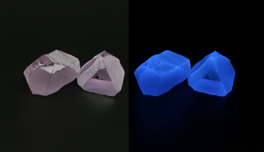 UV Reactive Nanosital #E-273 Lab Created Faceting Rough for Gem Cutting - Various Sizes #BEGIN