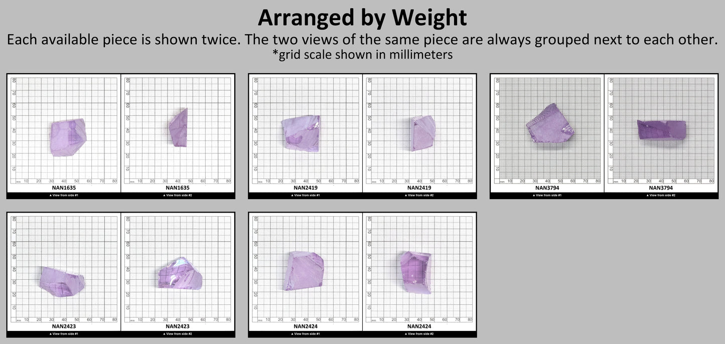 UV Reactive Nanosital #E-273 Lab Created Faceting Rough for Gem Cutting - Various Sizes : #BEGIN